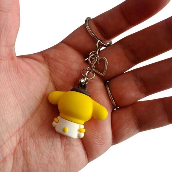 Pompompurin Kawaii Hello Kitty Charm Keychain - Picture 3 of 4